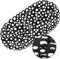 WELTRXE Oval Bathtub Mat Non Slip, Black Bubbles Bath Mats for Tub,