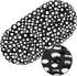 WELTRXE Oval Bathtub Mat Non Slip, Black Bubbles Bath Mats for Tub,