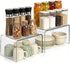 Clear Cabinet Organizer, Shelf Organizer Set of 2 for Kitchen Pantry Organizers