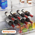 Lifewit Plastic Stackable Wine Rack for Refrigerator, Cabinet, Countertop, Holds 4 Bottles, Water Bottle Organizer