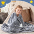 2 47 59 Inch Pcs Glow in the Dark Throw Blanket Christmas Birthday Gifts for Kids, Flannel Fleece Soft Warm Kid Throw