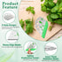 9 Herb Stripper holes, Luxiv Stainless Steel Kitchen Herb Stripping Tool Loose Leaf Kale Razor Metal Leaf Pealer