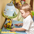 Fantasy Fields - Sunny Safari Animals Thematic Kids Table Lamp, for Girls & Boys Rooms with Printed Zebra Lampshade