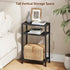 26.4" HET006BK1 Heybly Small Narrow Side Table for Small Space, Thin Bedside Table, Skinny End Table, Slim Sofa Table