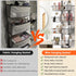 LUXEAR Over the Door Pantry Organizer, 6-Tier Adjustable Storage, No-Assembly Foldable Metal Hanging Organizer for