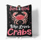 Crabs Blanket Just A Girl Who Love Crabs Fleece Throw Blanket Super