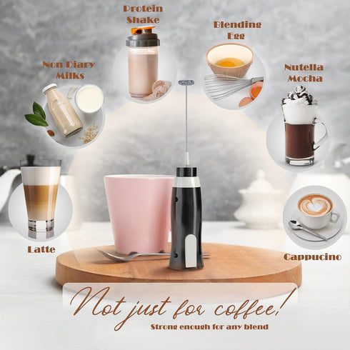 K-Brands Corded Electric Milk Frother - Handheld Whisk Stirrer for Coffee, Latte, Cappuccino, Hot Chocolate