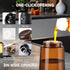 16oz/470ml 2 1 Olive Oil Sprayer for Cooking, in Oil Dispenser Bottle Spray and Pour with Stickers, Premium Dark Brown