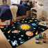 Outer Space Rugs Small Size Universe Solar System Planet Theme Carpets Kids
