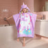 30"x30" Joiedomi Kids Beach Towels with Hood for Girls Purple Unicorn Hooded Toddler Bath Towel Quick Dry Soft