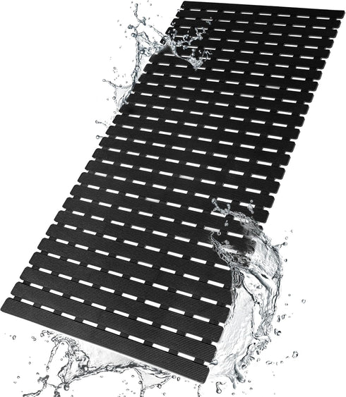 BEMISO Shower Mat Non Slip Bathtub Mat with Suction Cups and Drain