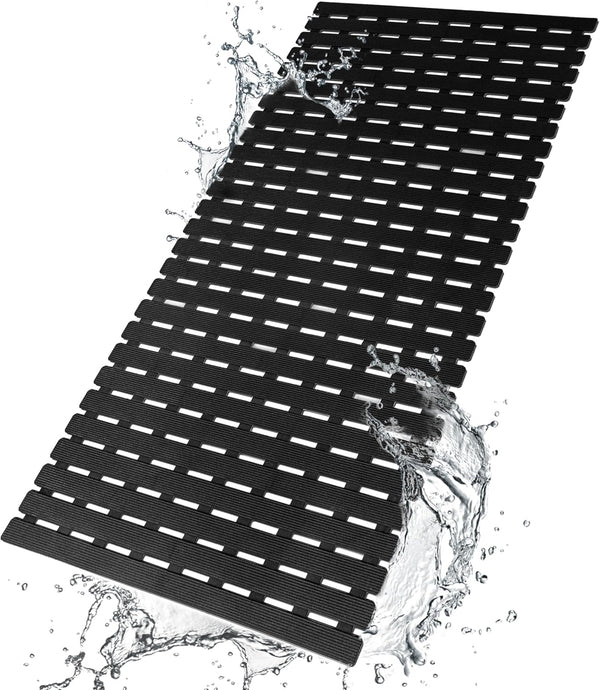 BEMISO Shower Mat Non Slip Bathtub Mat with Suction Cups and Drain