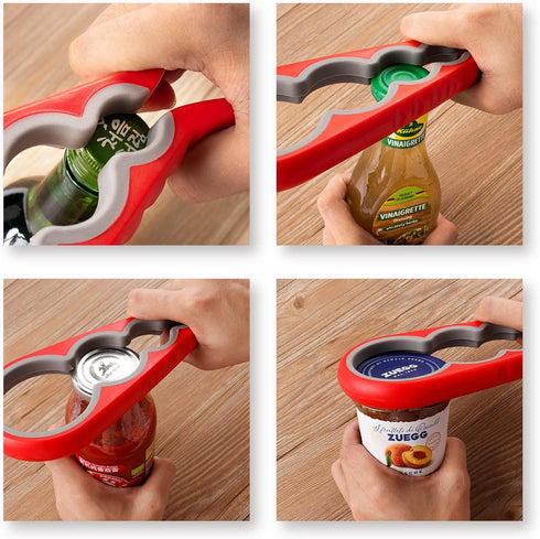 Astofli 5 Pack Jar Opener for Seniors with Arthritis, Easy Twist Lid Opener with 2 Rubber Jar Grippers, Multi Can