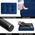 CAROLMADE Ottoman Foot Rest, Velvet Small Ottoman Foot Stool with Legs Modern Footstool Ottomans for Living Room