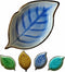 Ice Cracks Leaf Ceramic Spoon Rest for Stove Top, Cute Cooking Spoon Holder for Kitchen Counter 1 PCS (Sapphire)