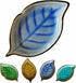 Ice Cracks Leaf Ceramic Spoon Rest for Stove Top, Cute Cooking Spoon Holder for Kitchen Counter 1 PCS (Sapphire)