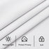 Hiasan French Door Curtains for Small Window, Rod Pocket Semi Sheer Privacy Curtains, 1 Panel White, 52 x 40 Inch