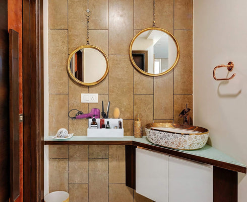 Spiretro Hair Tools Organizer, Wood White Holder for Blow Dryer, Straightener, Curling Wand, Vanity & Bathroom Storage
