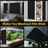 Coavas Blackout Window Film - UV Heat Blocking Privacy Film for Room Darkening, Static Cling, 17.5" W x 78.7" L