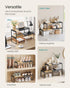 Counter UKCS051B01 SONGMICS HOME Spice Racks, Expandable Cupboard Shelf Orgnizers, Kitchen Shelves, Bamboo and Metal