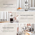 DUJUST Silver French Press Coffee Maker, Luxury Design with 4-Level Filter System, 34oz