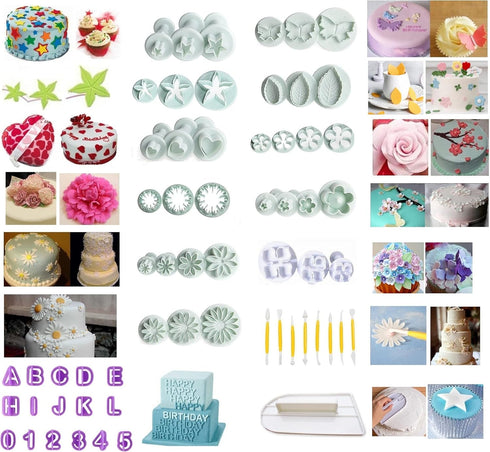 Fondant Cutters Molds Cake Decorating Tool, Icing Smoother, Sugarcraft Gumpaste Craft Flower Leaf Mold