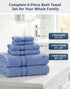 Set 6 Set, 100% 2 2 2 LANE LINEN Luxury Bath Towels - Piece Cotton Bathroom Towel, Zero Twist, Quick Dry Shower Towels