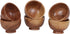 Set of 6 Acacia Wood Small Bowls, 4 fl oz Hand Carved Wooden Kitchen Mini Cups for Dipping Sauce, Salsa, Condiments