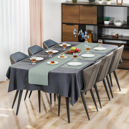 Set 6 Set 6) Myir JUN Placemats Dual Sided, Faux Leather Place Mats of Indoor for Dining Table Non-Slip Washable