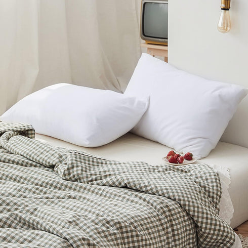 BEDSUM Microfiber King Pillowcases Set of 2 - Soft Wrinkle Resistant Easy Care Pillow Cases with Envelope Closure,