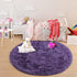 6x6 junovo Round Rug Feet Fluffy Soft Area Rugs for Kids Girls Room Princess Castle Plush Shaggy Carpet Cute Circle