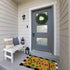 Fabbay 2 Pcs Fall Welcome Doormat, Layered Buffalo Plaid Rug, Pumpkin Rug for Halloween Thanksgiving Indoor Outdoor
