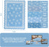 5x7 ORTIGIA Scalloped Area Rug for Living Room, Blue Washable Low Pile Non Slip Rug with Bow Large Carpet for Kid
