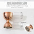 A Bar Above Premium Bell Jigger, 304 Stainless Steel Double Cocktail Jigger with 10 Internal Measurements, Gold Finish