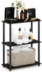 Furinno TURN-N-TUBE Storage Shelves, 3-Tier Book Shelf, Corner Shelf, Toolless Open Shelves,