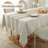 55x70 Inch Laolitou Cotton Linen Waterproof Tablecloth for Dining Table Rustic Farmhouse Kitchen Rectangle Table Cloth