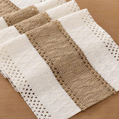Summer 72in Socomi Boho Table Runner Farmhouse Rustic Macrame Seasonal Long Woven Cotton Linen Small Coffee Dining