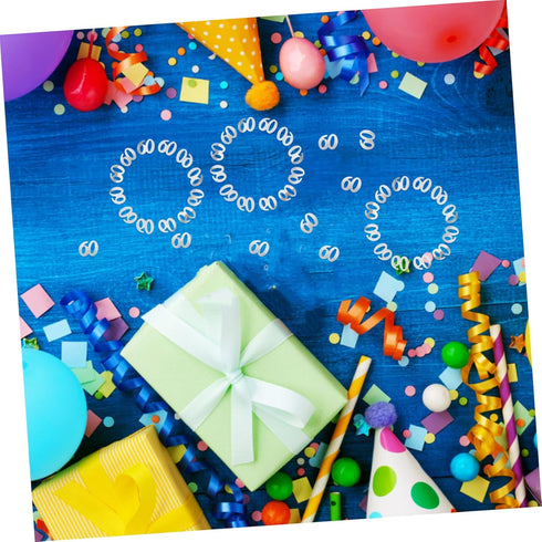 AMOSFUN 1200pcs Number 60 Sequins Confetti for 60th Birthday Party Decoration, Silver