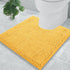 smiry Chenille U-Shaped Toilet Bathroom Rugs, Soft Absorbent Non-Slip Contoured Rugs, Machine Washable Bath Mats for