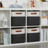 DULLEMELO Set Of 4 Cube Storage Bins - Fabric Storage Basket for Shelves, Closet, Nursery Toy Storage (12" White &