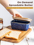 Countertop, Ceramic Butter Dish with Lid, Covered Butter Dish for Airtight Butter Holder Crock with Airtight Seal