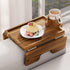 BLUEWEST Couch Cup Holder Tray & Sofa Arm Tray Large 2-in-1 Acacia