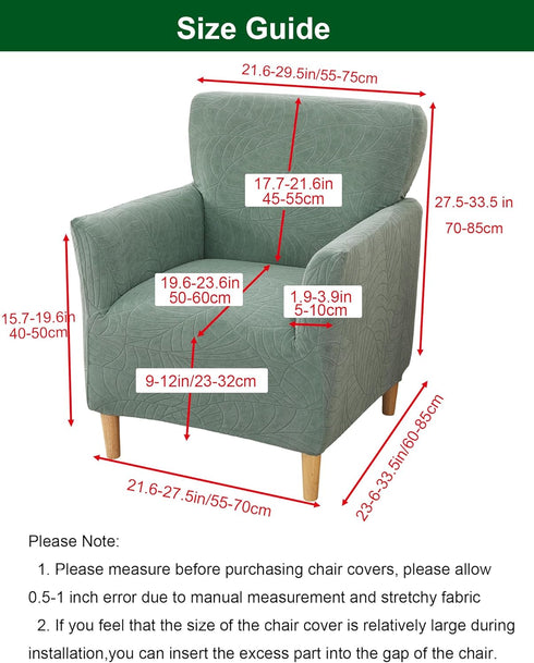1 Sofa,29 CRFATOP Stretch Piece Chair Covers with Arms Jacquard Accent Chair Cover Armchair Flower Soft Banquet