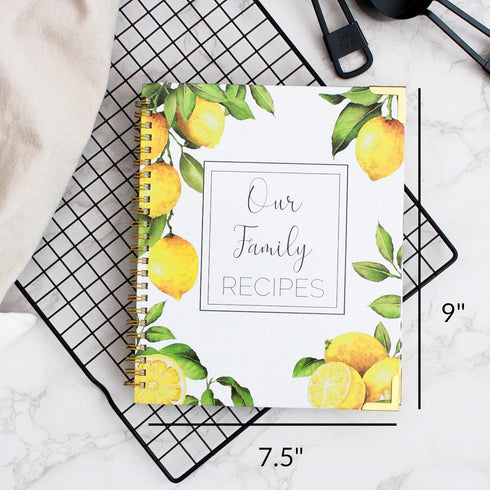 Recipe Book to Write Your Own Recipes, Blank Family Cookbook Journal, 100 Page DIY Cookbook, Spiral Bound Organizer