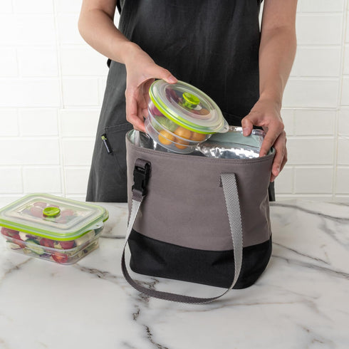 Restaurantware-Fresh Hero 16 Ounce Storage Containers - Durable Airtight Food Containers, Green Silicone