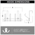 Franklin Brass OTDW04F-NIC-C 4-Hook Wire Over The Door Storage Rack, Nickel Finish