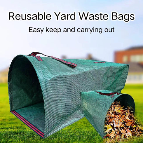 3-Pack, Reusable Lawn & Garden Bags, Yard Leaf Waste Bags,Large Yard Dustpan-Type Garden Bag for Collecting
