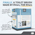 Unique RV Toilet Bowl Brush, Compact Design with Silicone Bristles, No-Drip Holder for Easy Storage on Travel Days