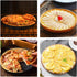 Beasea Mini Tart Pans for Baking - 2pcs 8 Inch Non Stick Carbon Steel Tart Pan with Removable Bottom for Quiche Pie