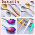 16 Pieces PBIEHSR Stainless Steel Tea Spoon Set | Coffee Teaspoons for Stirring Drinks, Mixing Milkshake
